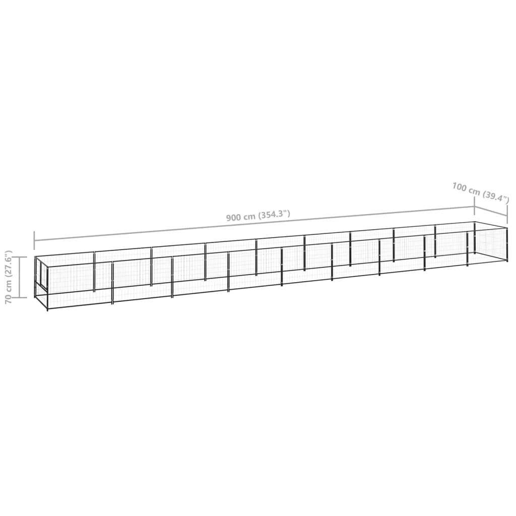 Hundezwinger 9 M² Stahl