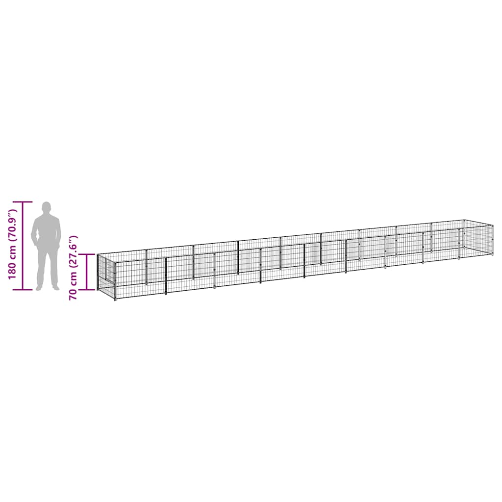 Hundezwinger 9 M² Stahl