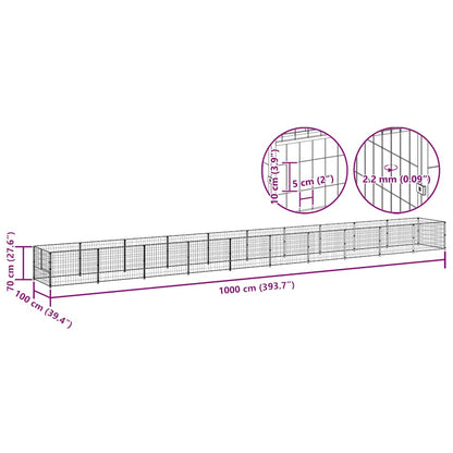 Hundezwinger 10 M² Stahl