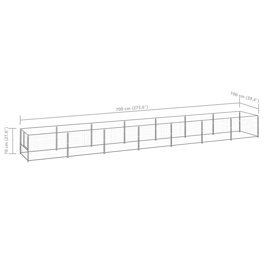 Hundezwinger N 7 M² Stahl