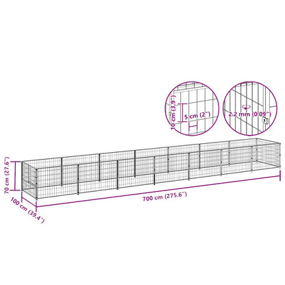 Hundezwinger N 7 M² Stahl