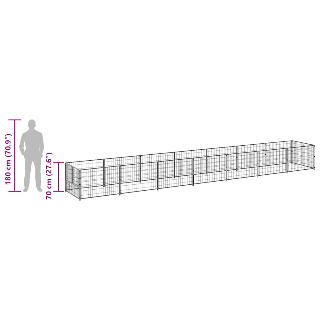 Hundezwinger N 7 M² Stahl