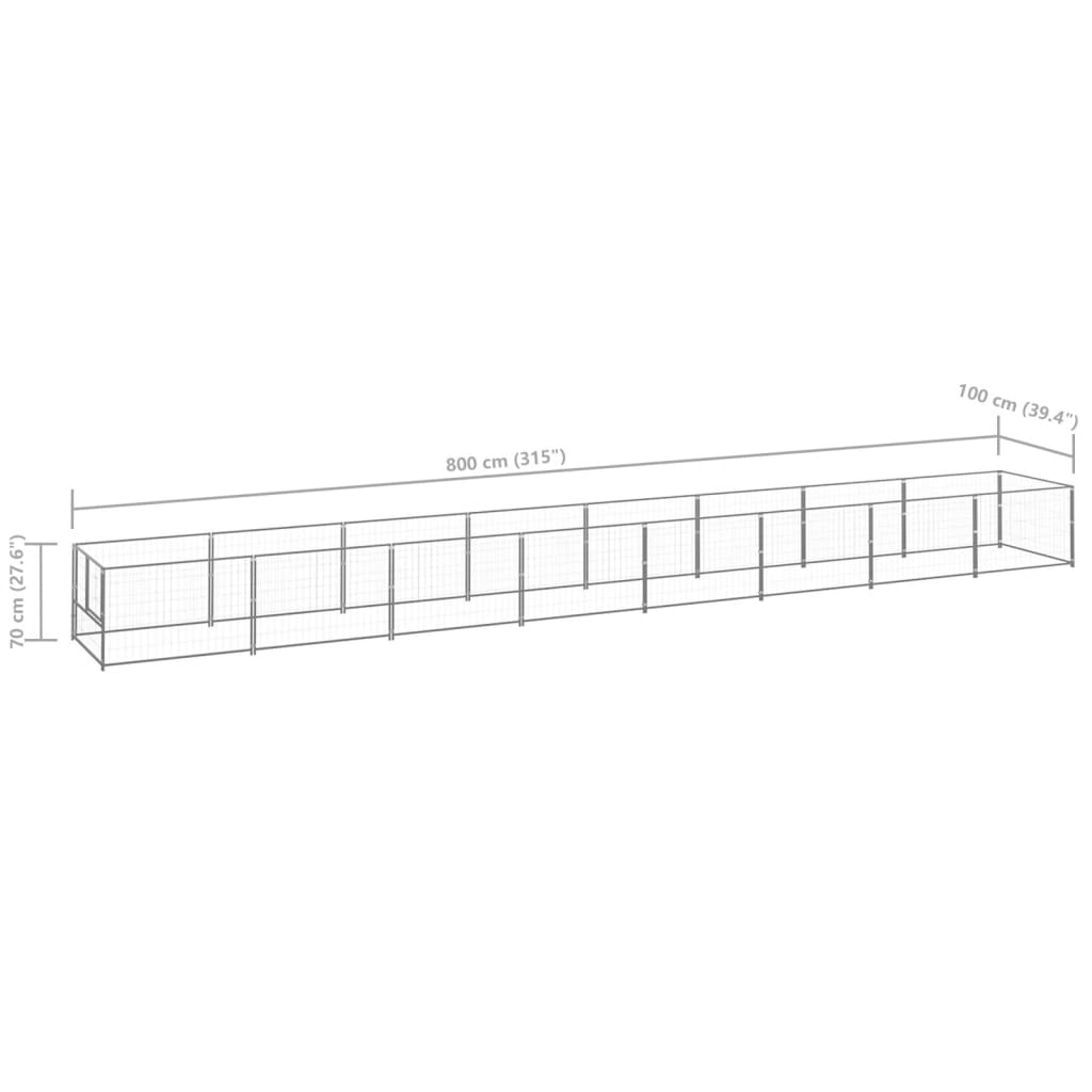 Hundezwinger N 8 M² Stahl