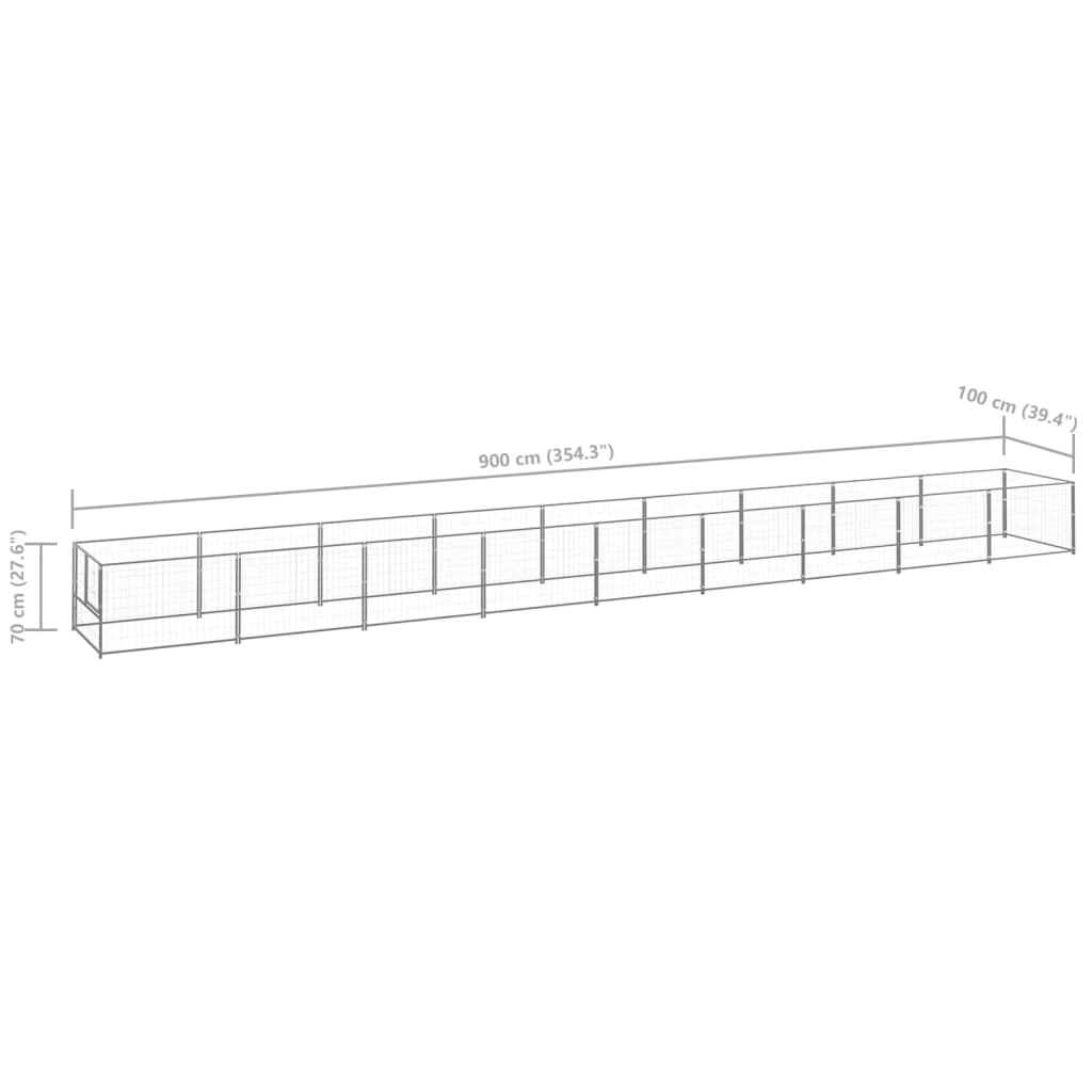Hundezwinger N 9 M² Stahl