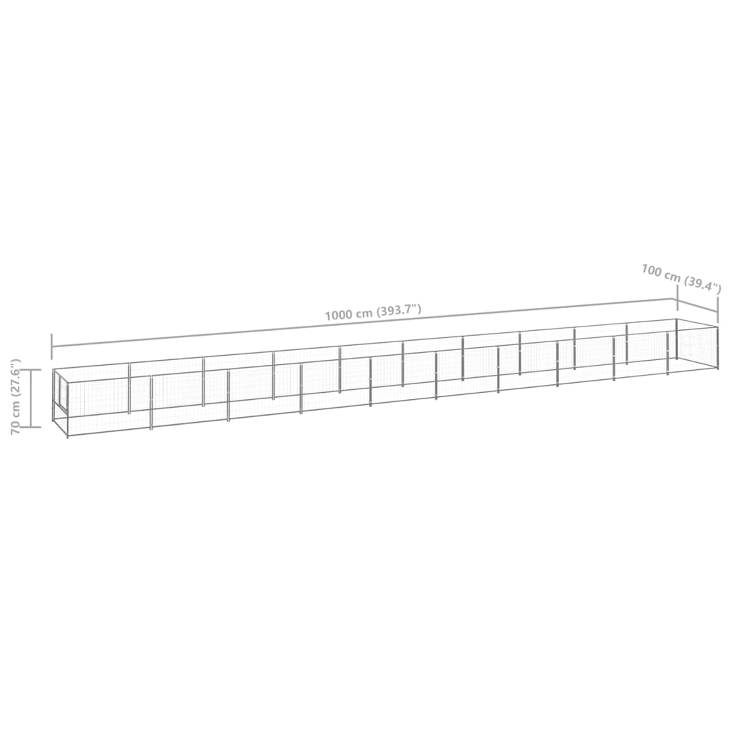 Hundezwinger N 10 M² Stahl