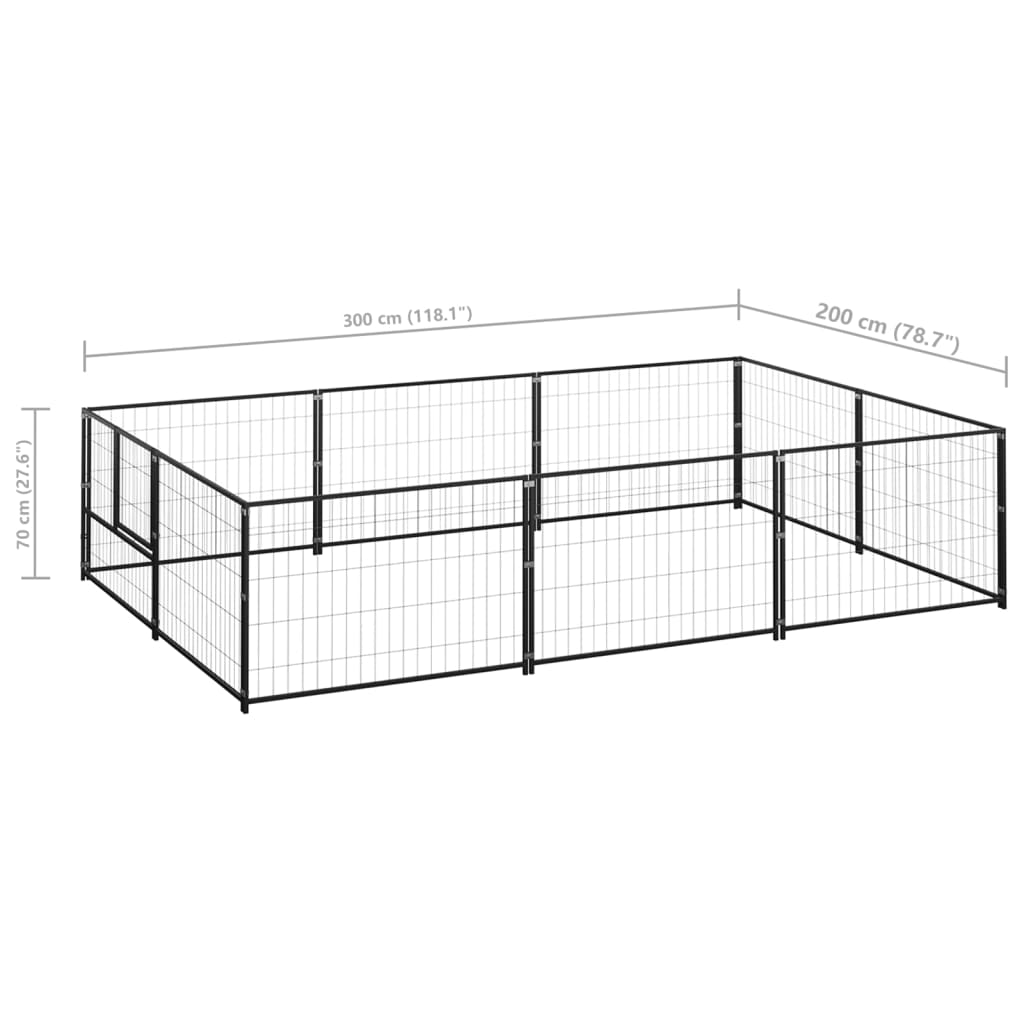 Hundezwinger 6 M² Stahl