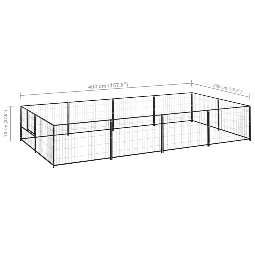 Hundezwinger 8 M² Stahl