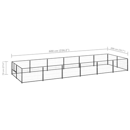 Hundezwinger 12 M² Stahl