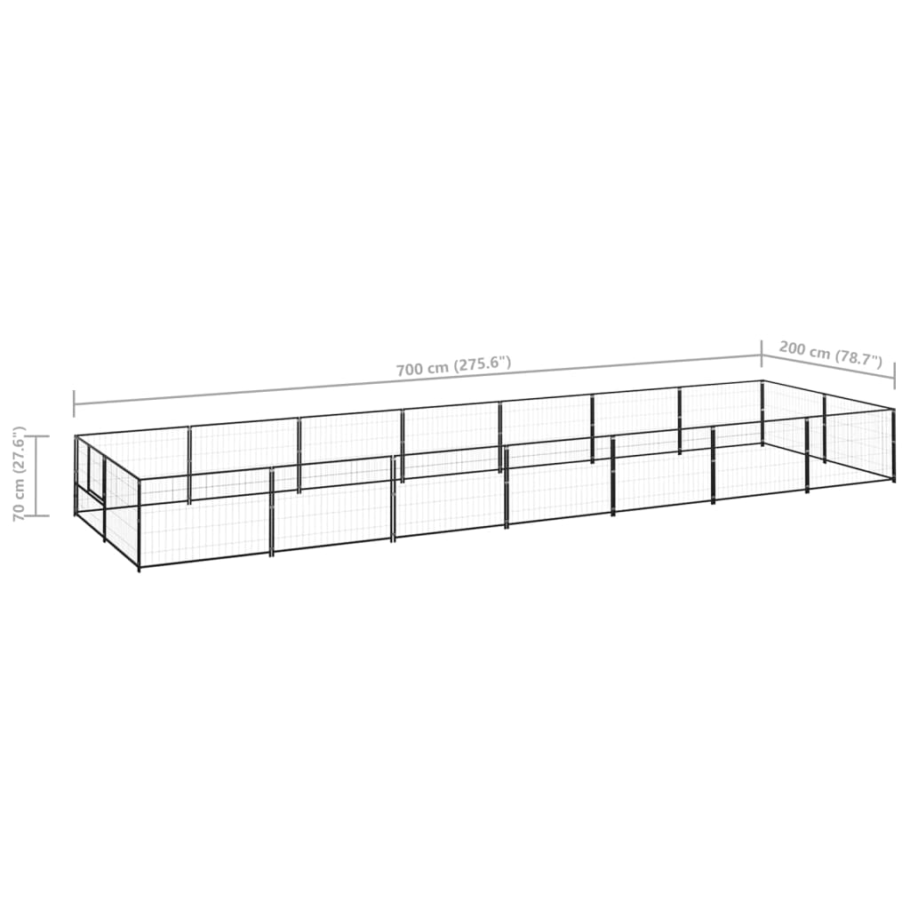 Hundezwinger 14 M² Stahl