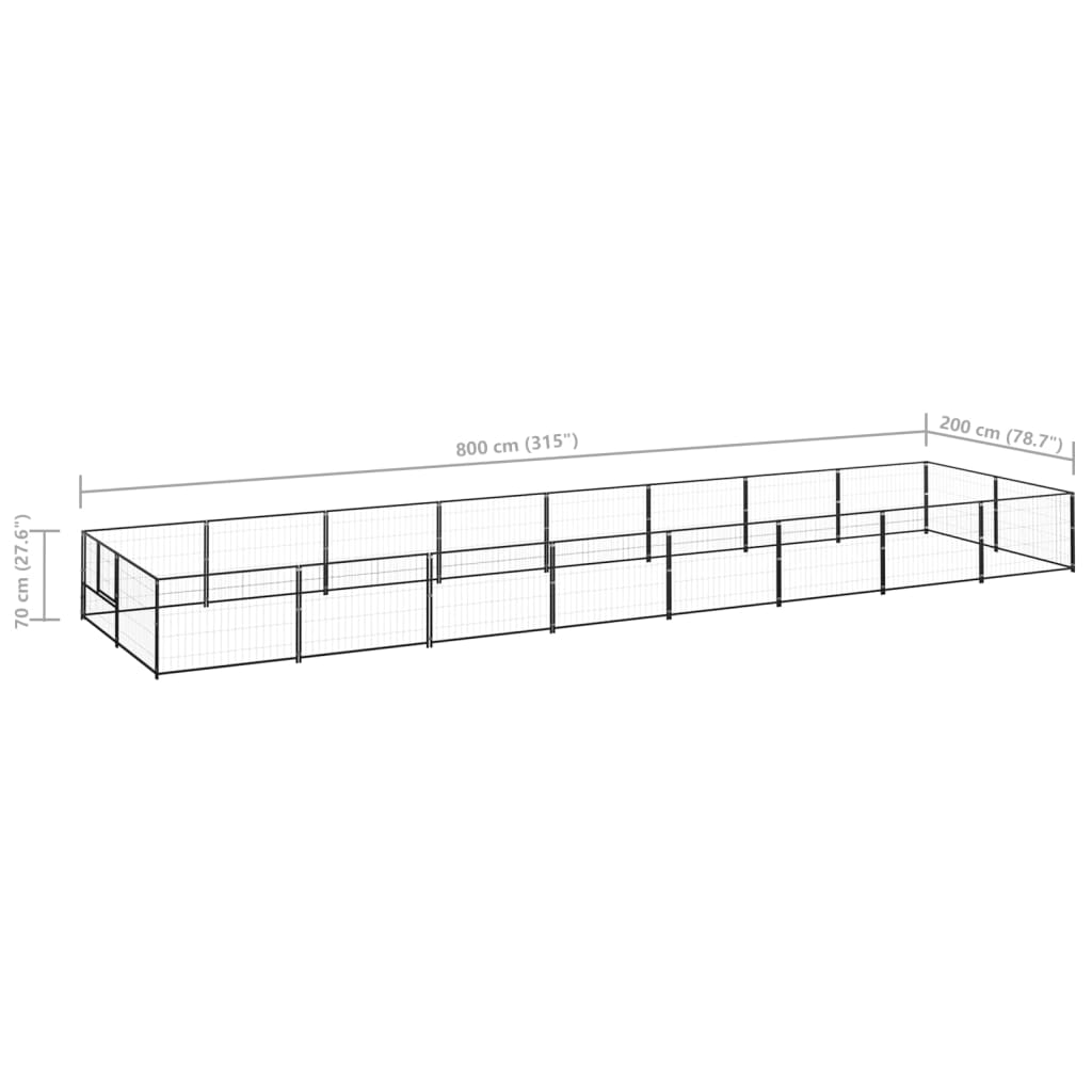 Hundezwinger 16 M² Stahl