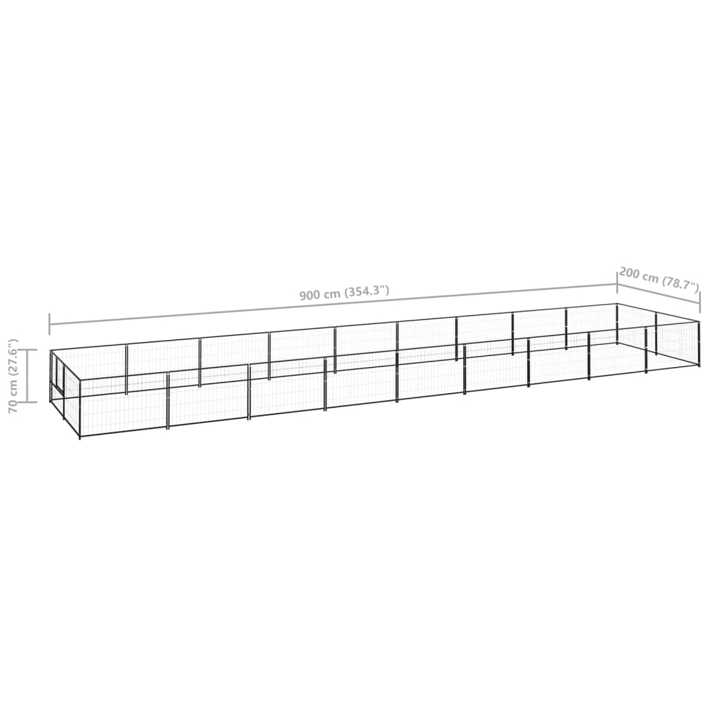 Hundezwinger 18 M² Stahl