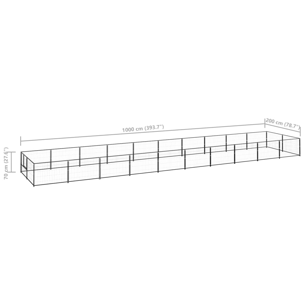 Hundezwinger 20 M² Stahl