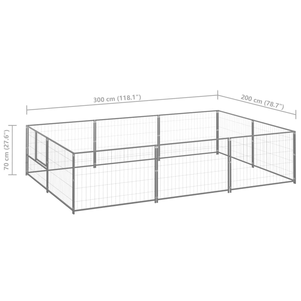Hundezwinger N 6 M² Stahl