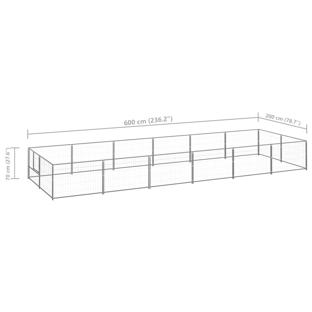Hundezwinger N 12 M² Stahl