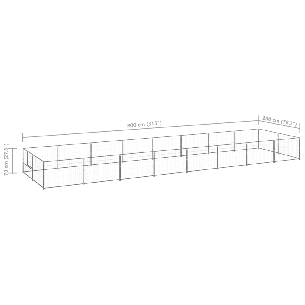 Hundezwinger N 16 M² Stahl