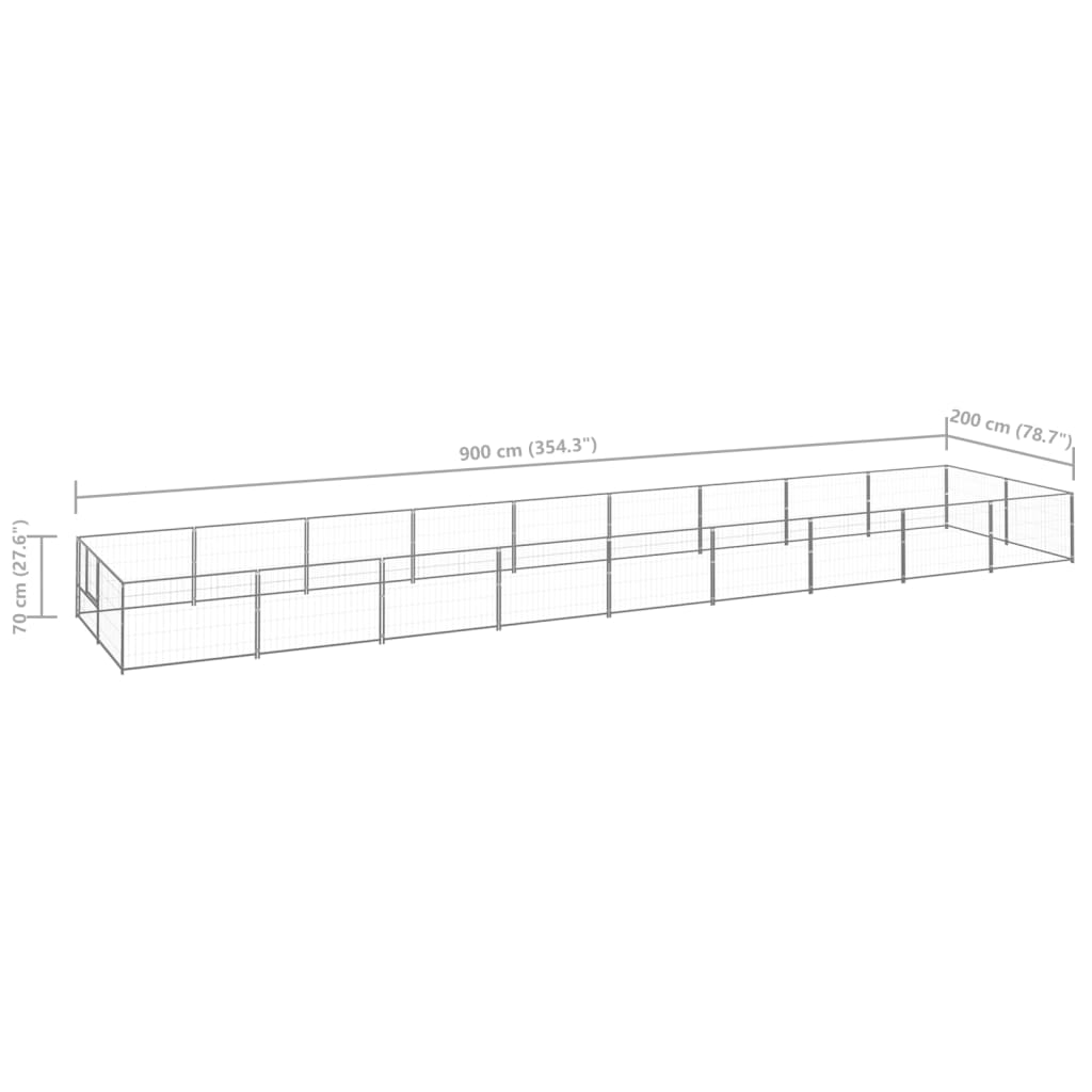 Hundezwinger N 18 M² Stahl