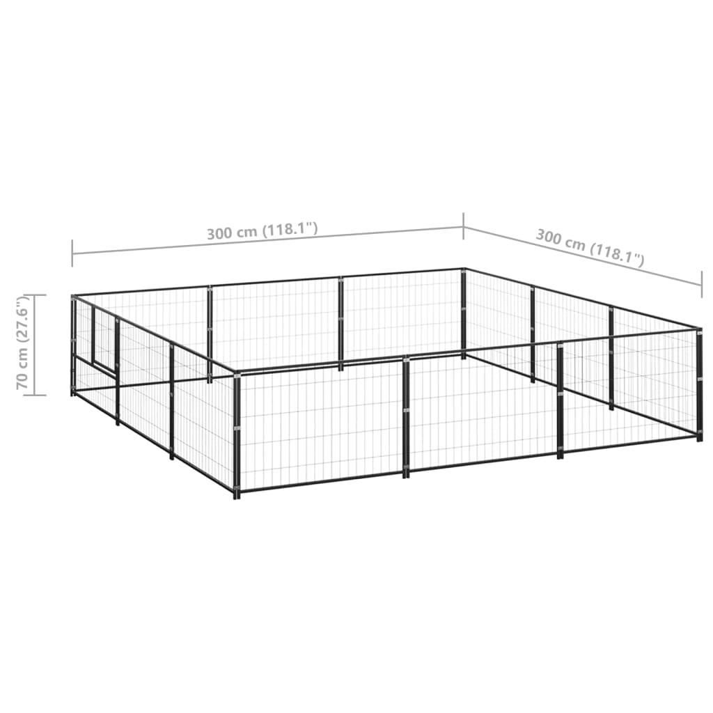 Hundezwinger 9 M² Stahl