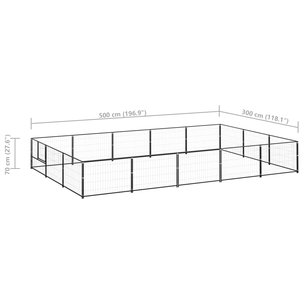 Hundezwinger 15 M² Stahl