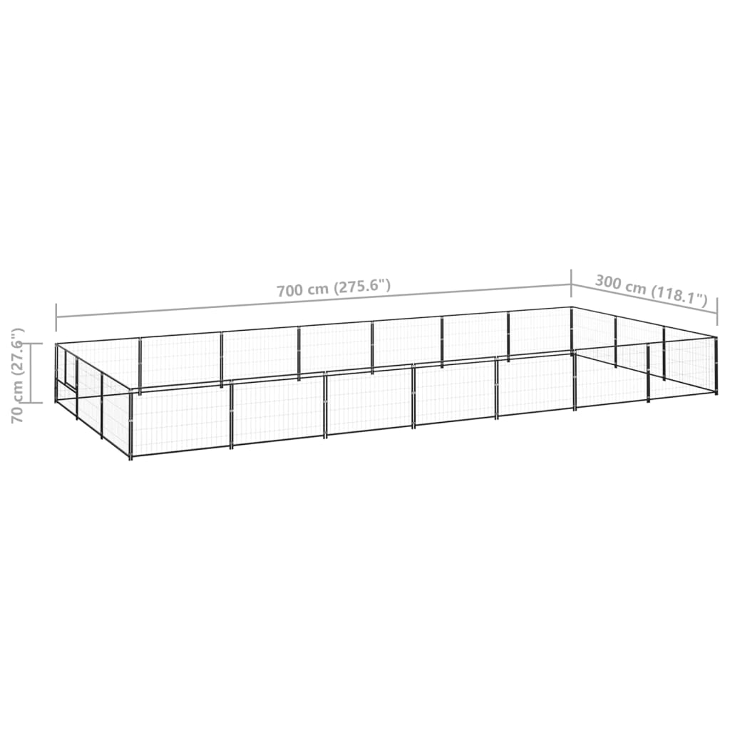 Hundezwinger 21 M² Stahl