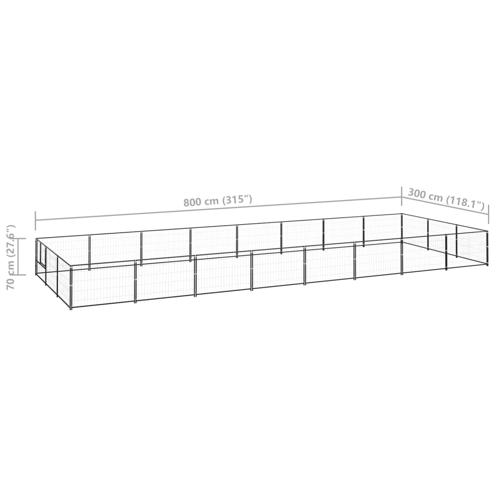 Hundezwinger 24 M² Stahl