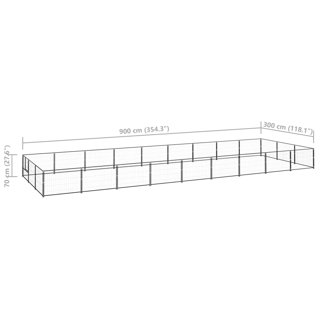 Hundezwinger 27 M² Stahl