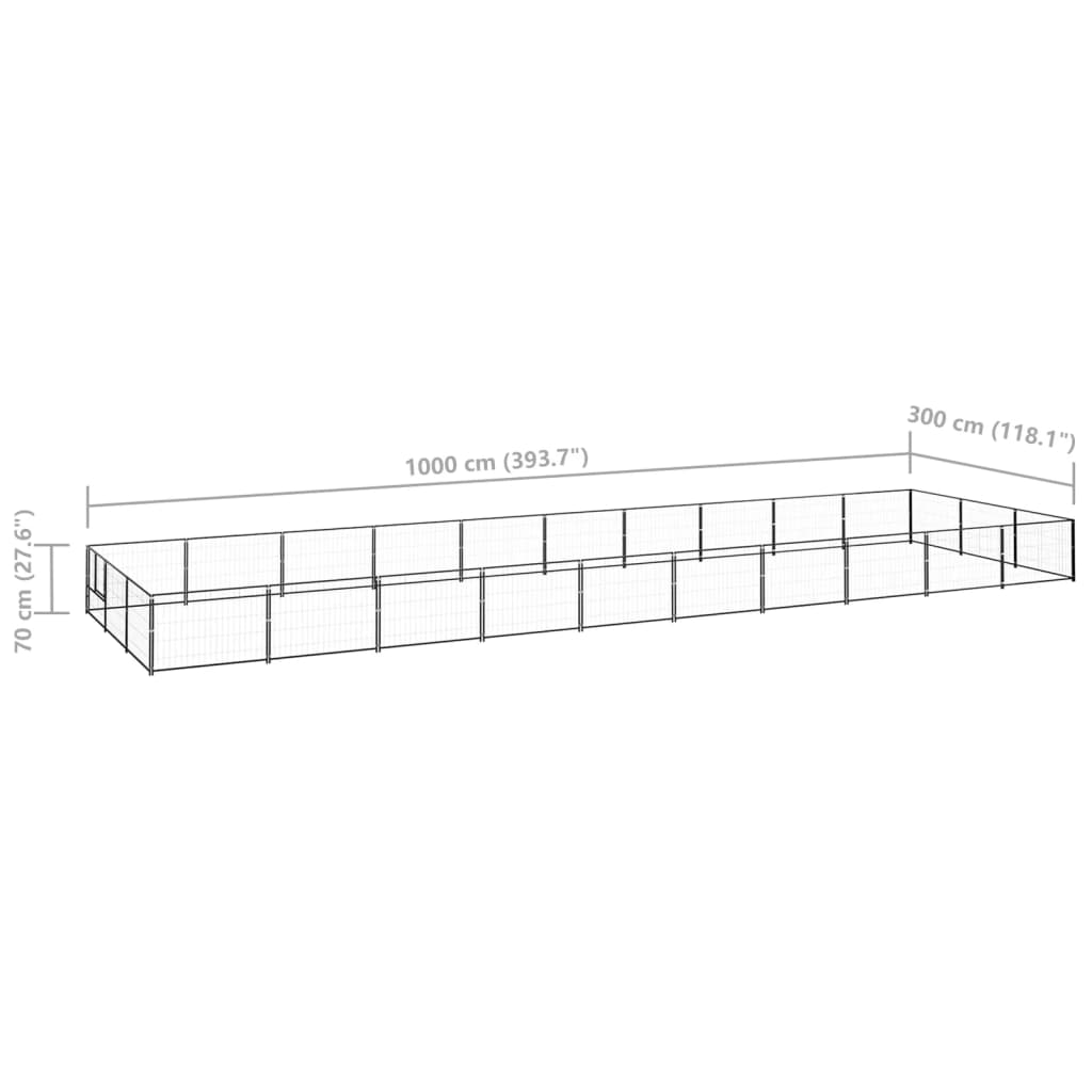 Hundezwinger 30 M² Stahl