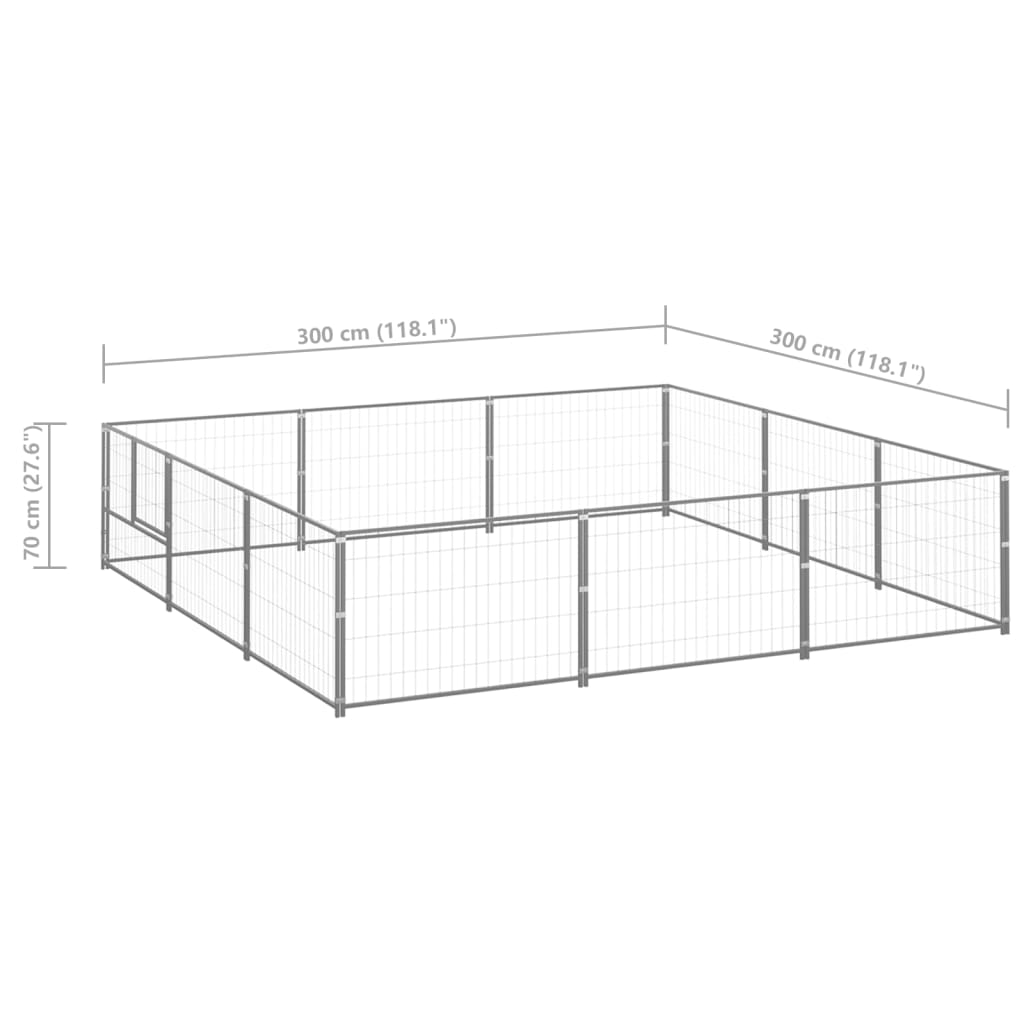 Hundezwinger N 9 M² Stahl