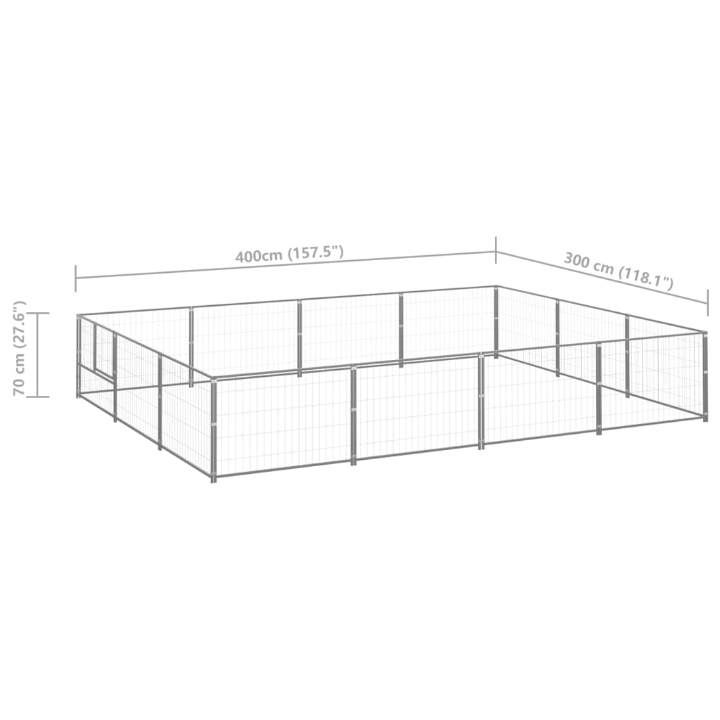Hundezwinger N 12 M² Stahl