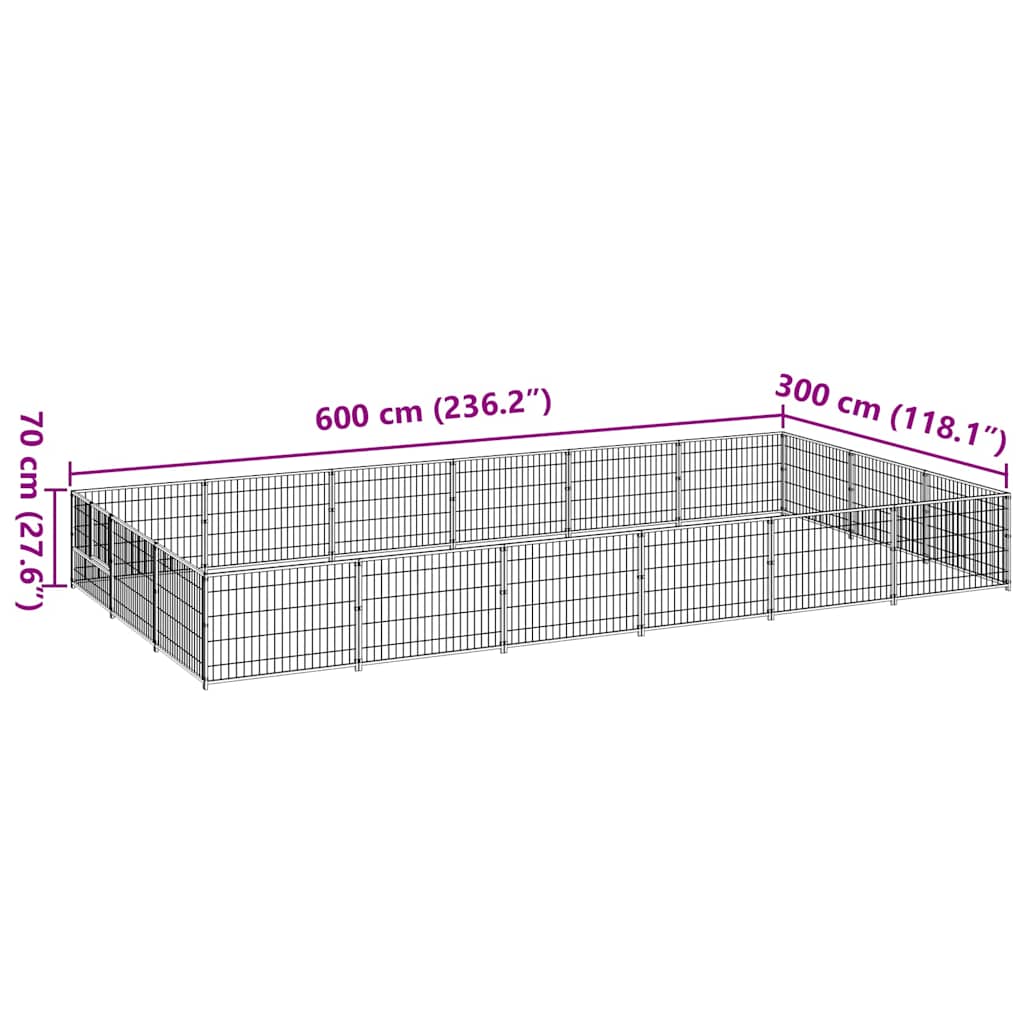 Hundezwinger N 18 M² Stahl