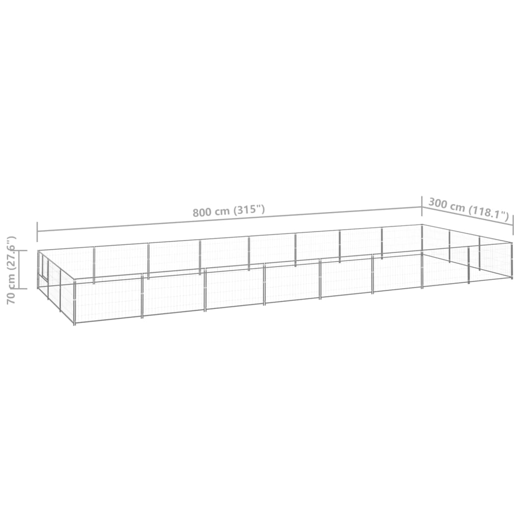 Hundezwinger N 24 M² Stahl
