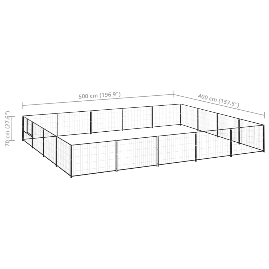 Hundezwinger 20 M² Stahl