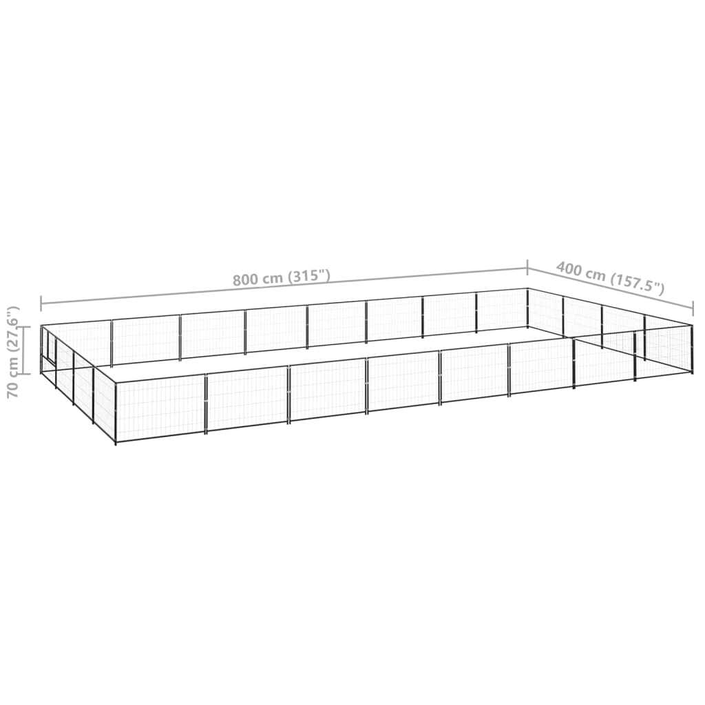 Hundezwinger 32 M² Stahl
