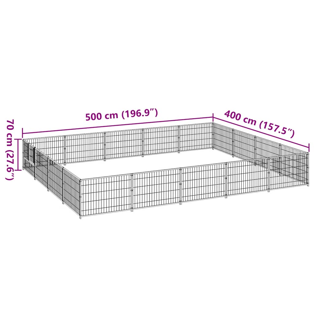 Hundezwinger N 20 M² Stahl