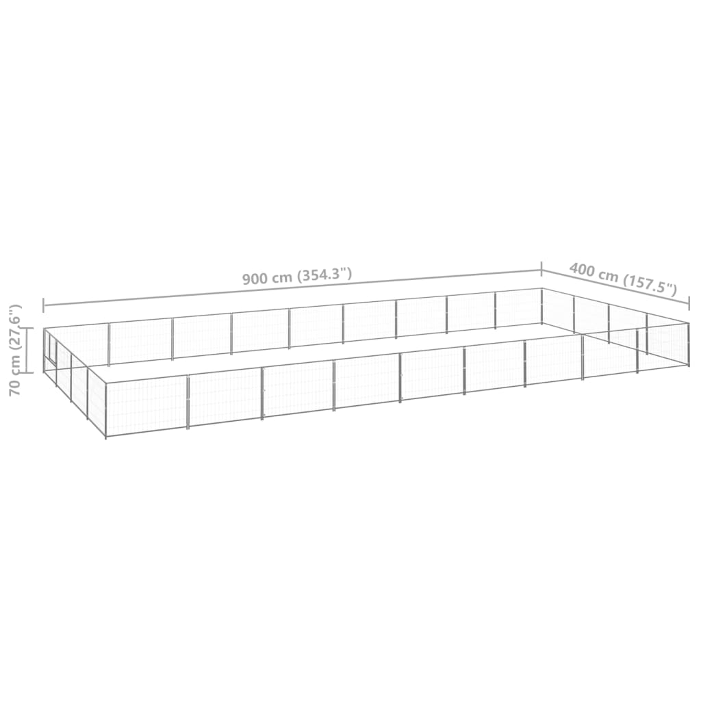 Hundezwinger N 36 M² Stahl