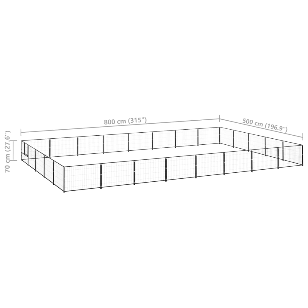 Hundezwinger 40 M² Stahl