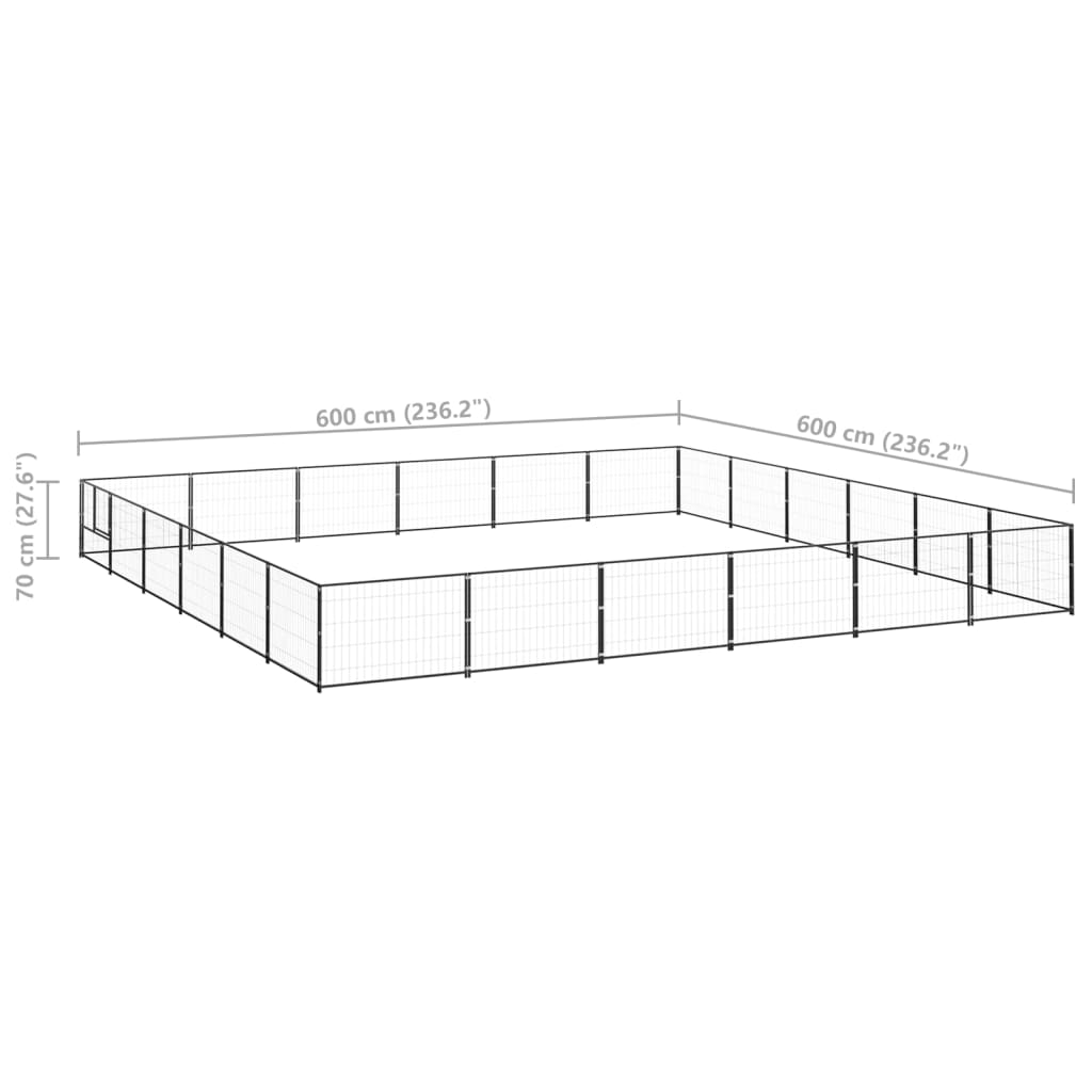 Hundezwinger 36 M² Stahl