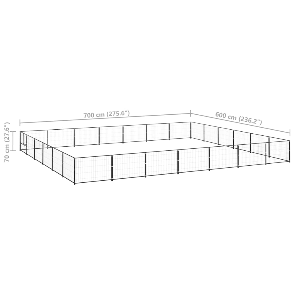 Hundezwinger 42 M² Stahl