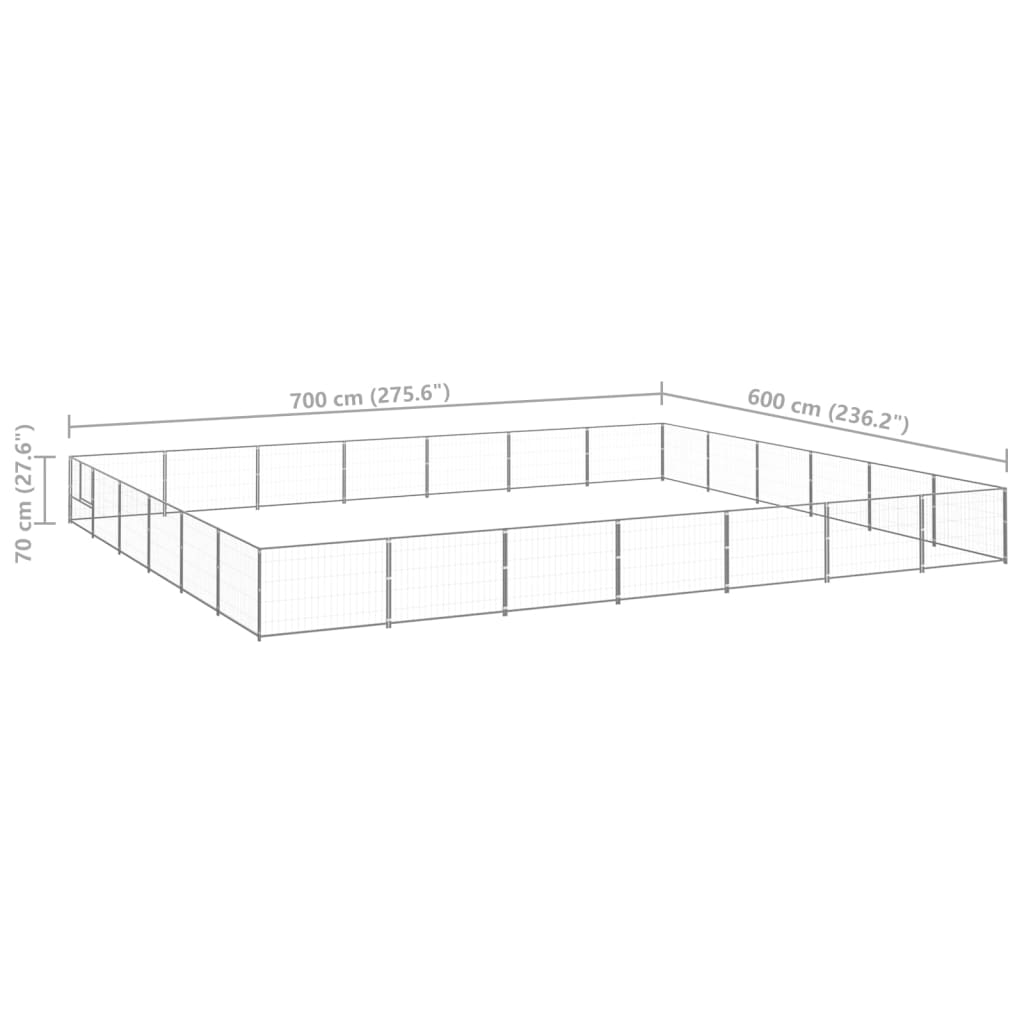 Hundezwinger N 42 M² Stahl