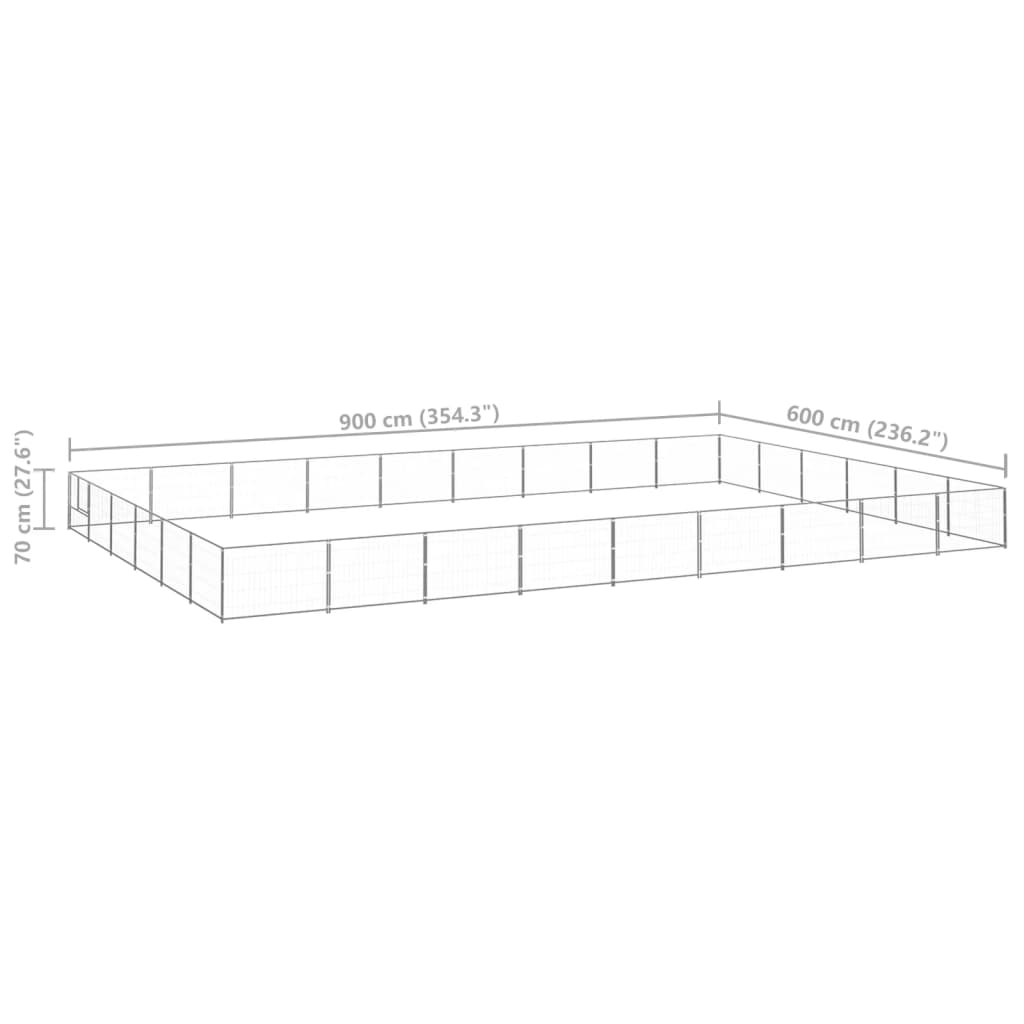Hundezwinger N 54 M² Stahl