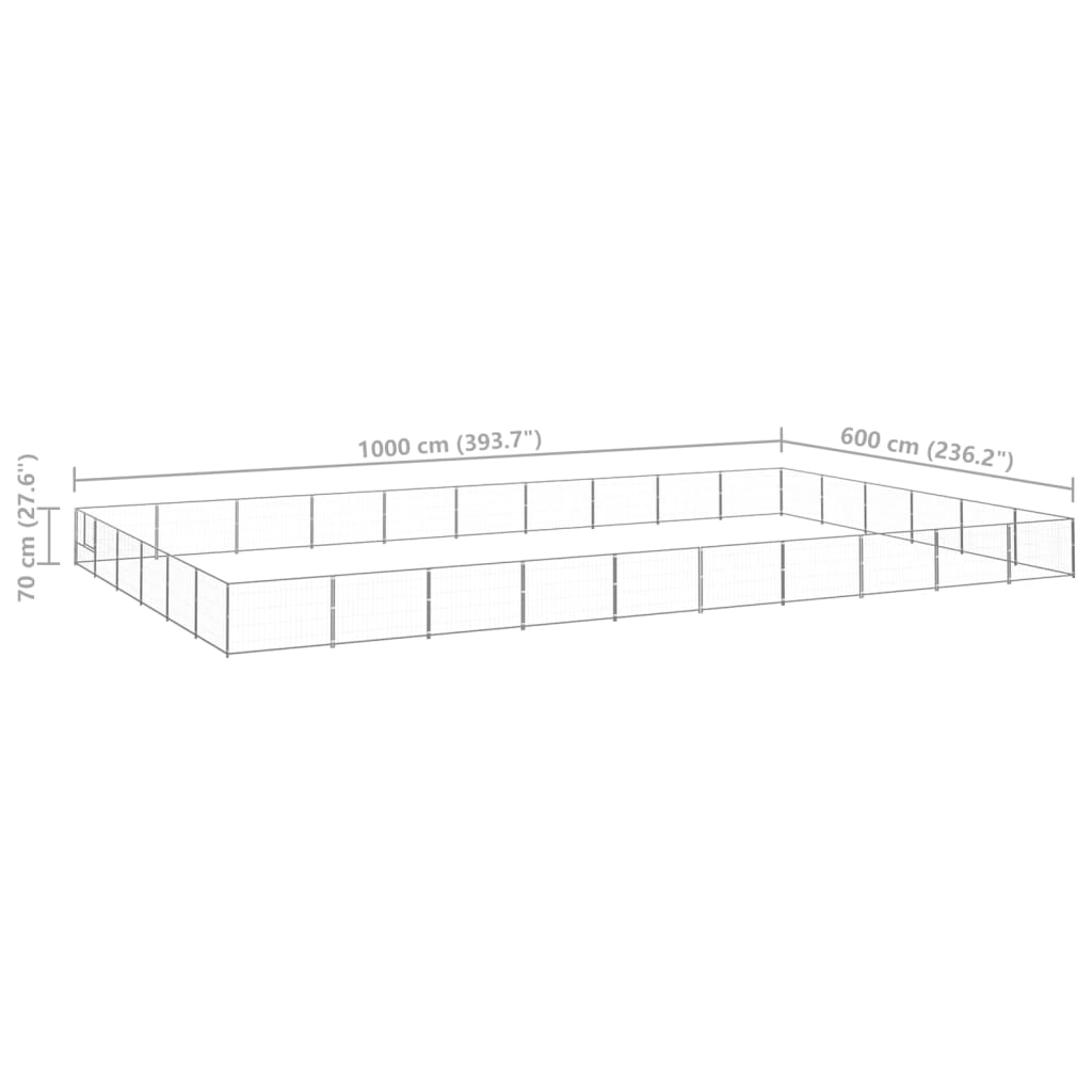 Hundezwinger N 60 M² Stahl