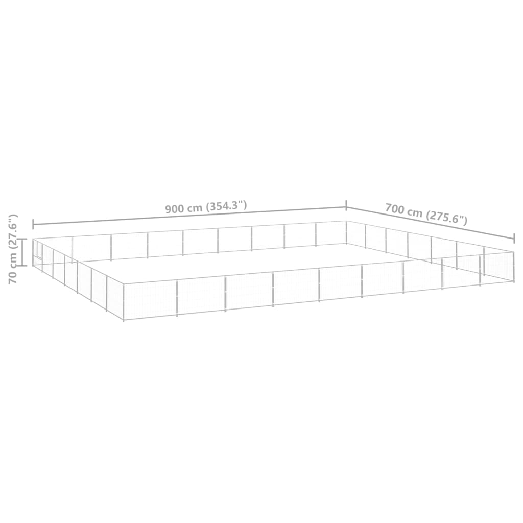 Hundezwinger N 63 M² Stahl