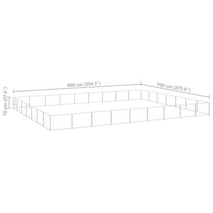 Hundezwinger N 63 M² Stahl