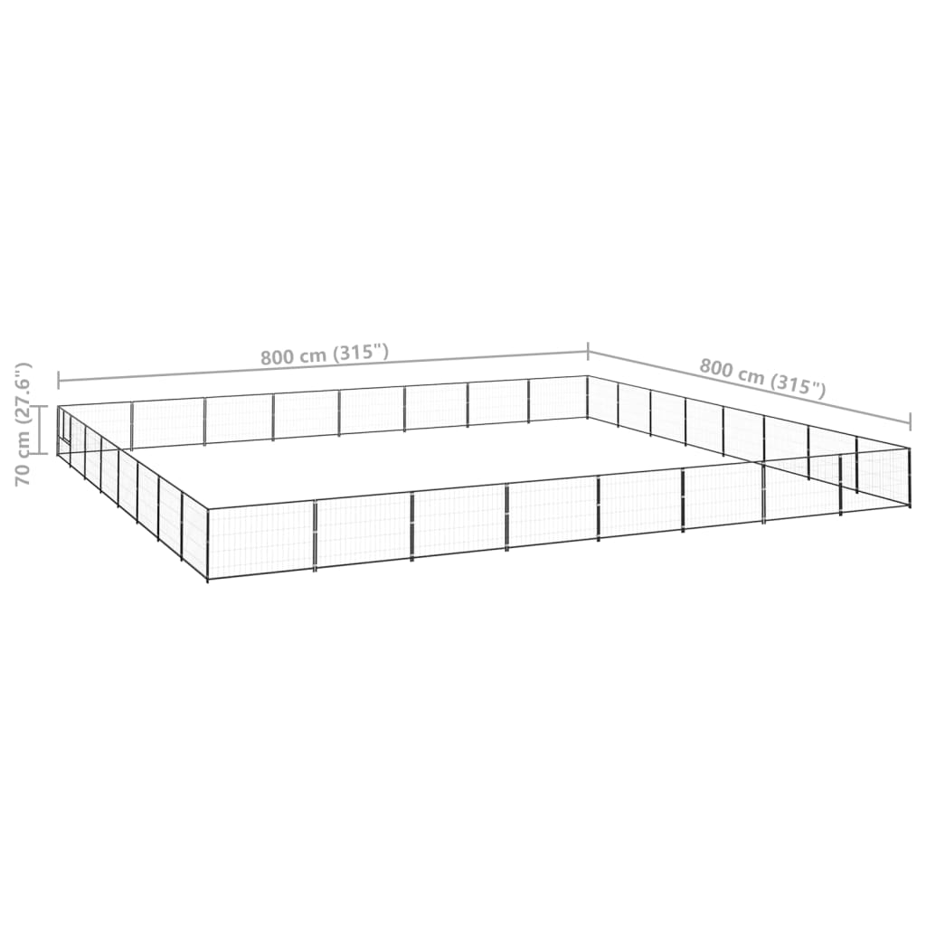 Hundezwinger 64 M² Stahl
