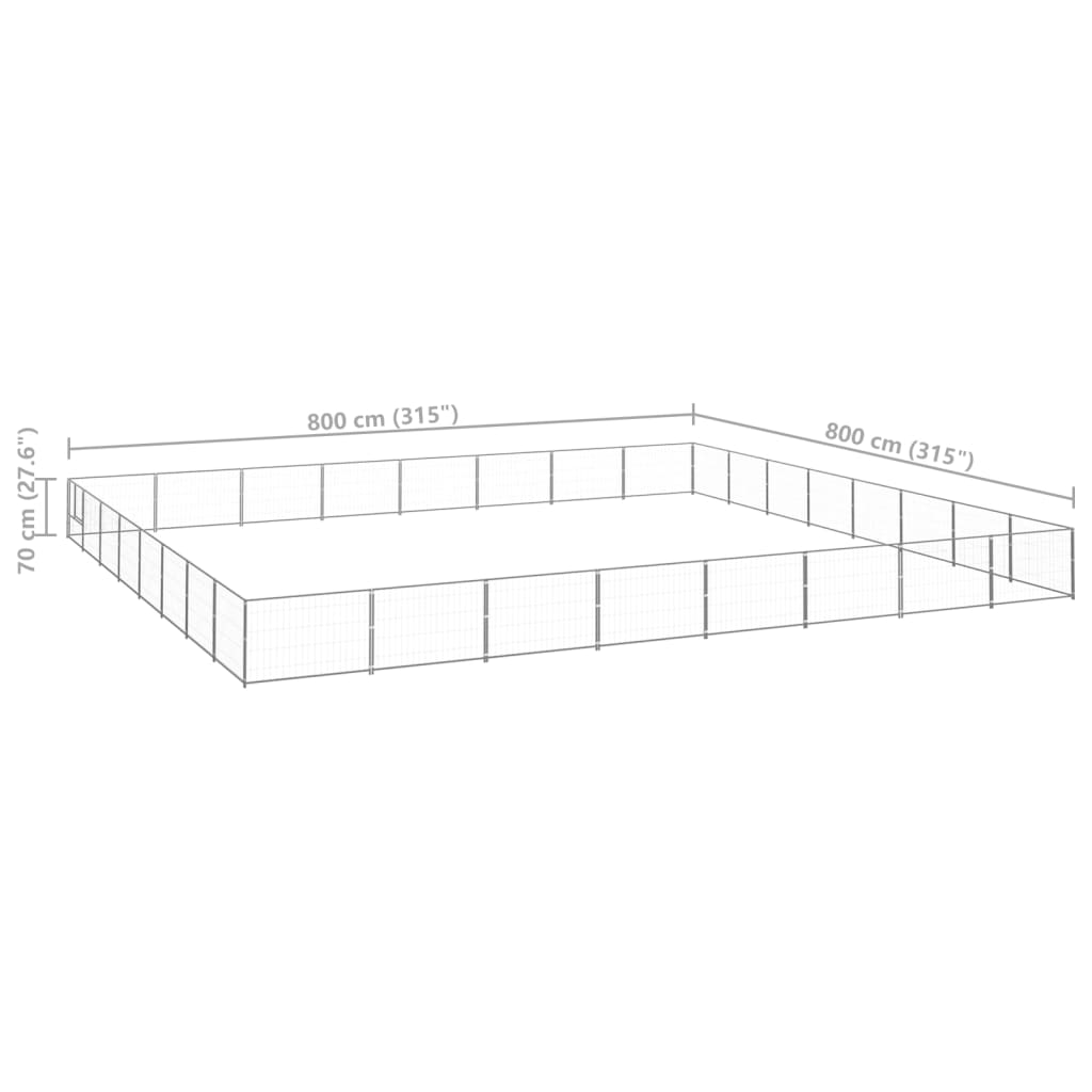 Hundezwinger N 64 M² Stahl