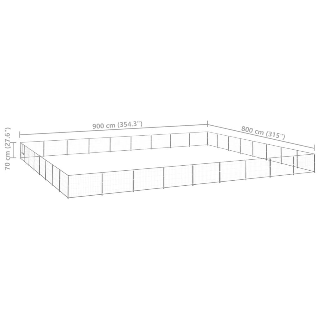 Hundezwinger N 72 M² Stahl