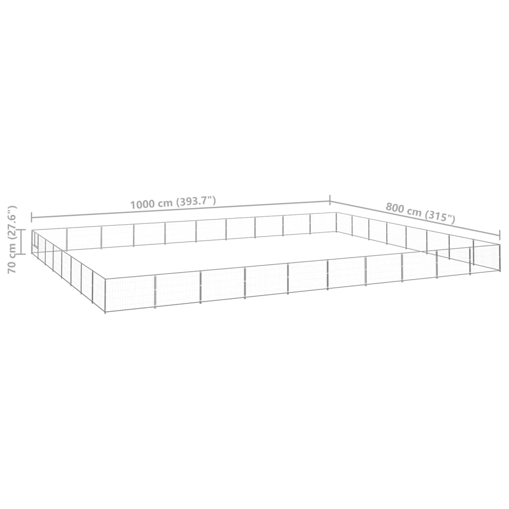 Hundezwinger N 80 M² Stahl