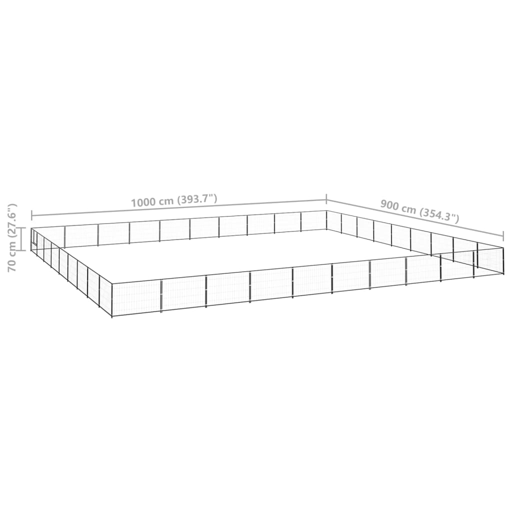 Hundezwinger 90 M² Stahl