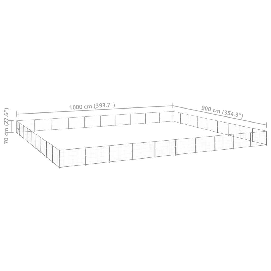 Hundezwinger N 90 M² Stahl