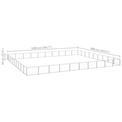 Hundezwinger N 90 M² Stahl