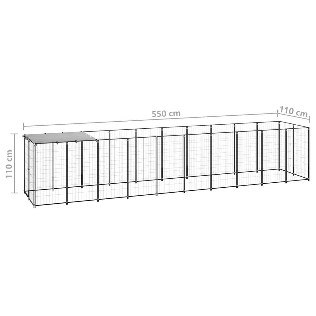 Hundezwinger 6,05 M² Stahl